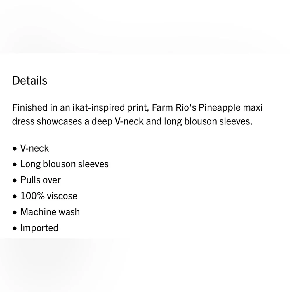 NWT Farm Rio Pineapple Ikat Maxi Dress - Picture 4 of 4